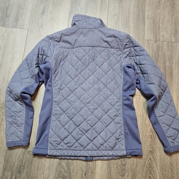 Columbia Quilted Puffer Jacket Womens Small Blue Full Zip Pocket Outdoor - Picture 4 of 4